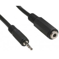 InLine Audiokabel 2,5mm-Klinken-Stecker / 3,5mm-Klinken-Buchse 0,2m (99308B)