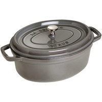 Staub Cocotte 31 cm oval graphitgrau