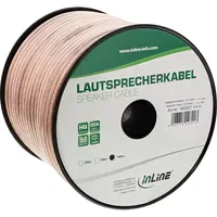 InLine Lautsprecherkabel 2x 2,5mm² CCA transperant 100m (98300T)