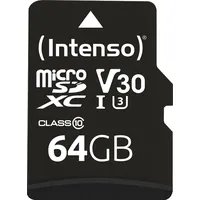 Intenso microSDXC Professional 64GB Class 10 UHS-I + SD-Adapter