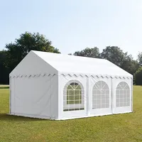 TOOLPORT Partyzelt 3 x 6 m inkl. Seitenteile weiß