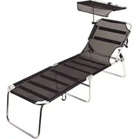 Buri Alu-Liege 196 x 58 x 38 cm schwarz