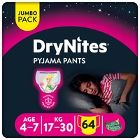 Huggies DryNites Mädchen 4-7 Jahre 64 St.