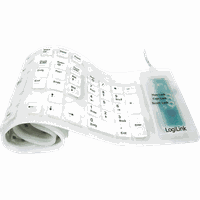 Logilink Flexible wasserfeste Keyboard DE weiß (ID0018)