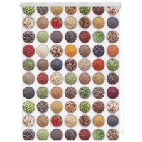 Lichtblick Rollo Klemmfix, 60x150 cm Gewürze bunt weiß