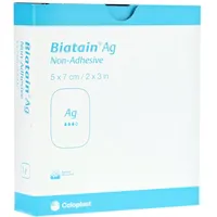 1001 Artikel Medical BIATAIN Ag Schaumverband 5x7cm nicht haftend