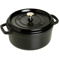 Staub Cocotte 24 cm rund schwarz