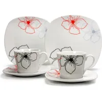 CreaTable Tropical Flowers Kaffeeservice 18-tlg.