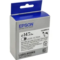 Epson Schrumpfschlauch LK-6WBA14 schwarz auf weiß 14mm x 2,5m