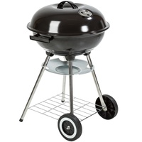 Tectake tectake® Kugelgrill, mit 2 Rädern, mit Ablage, Ø
