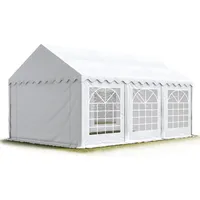 TOOLPORT Partyzelt 4 x 6 m inkl. Seitenteile weiß