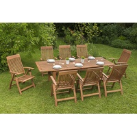 Merxx Comodoro Set 9-tlg. Ausziehtisch 260 x 100 cm