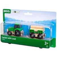 BRIO Traktor mit Holz-Anhänger
