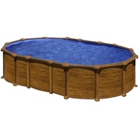 Gre Stahlwandbecken Set mit Holzaspekt oval 610 x 375