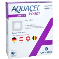 1001 Artikel Medical AQUACEL Foam adhäsiv 8x8 cm Verband