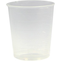 CareLiv Einnehmeglas Kunststoff 30ml transparent Deckel