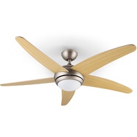 Klarstein Bolero 134 cm Deckenventilator ahorn inkl. Fernbedienung mit