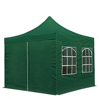 TOOLPORT Faltpavillon 3 x 3 m inkl. Seitenteile dunkelgrün
