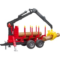 Bruder 02252 - Profi Rückeanhänger inkl. Ladekran und Holzgreifer