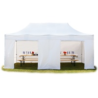 TOOLPORT Faltpavillon 3 x 6 m inkl. Seitenteile weiß