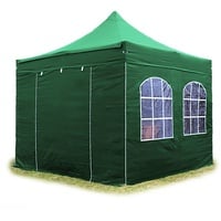 TOOLPORT Faltpavillon 3 x 3 m inkl. Seitenteile dunkelgrün
