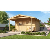 Weka Kempten 3,80 x 3,80 m natur inkl. Vordach
