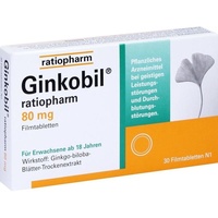Ratiopharm GINKOBIL ratiopharm 80 mg Filmtabletten 30 St