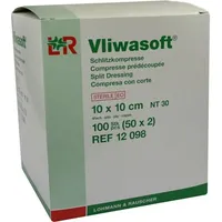 Lohmann & Rauscher Vliwasoft Schlitzkompresse 10x10cm 50x2 st