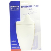 Dr. Junghans Einnehmebecher m. 2Griffe+2Deckel 4+12mm weiss