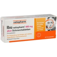 Ratiopharm Ibu-ratiopharm 400 mg akut Schmerztabletten 20 St.