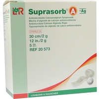 Lohmann & Rauscher Suprasorb A+ag Antimik.cal.alginat Tamp.30cm 2g