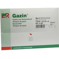 Lohmann & Rauscher Gazin Schlinggazetupfer pflaume2+3 steril m.Schutz 125