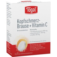 Kyberg Pharma Vertriebs GmbH Togal Kopfschmerz-Brause + Vit.C Brausetabletten