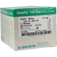 B. Braun OMNIFIX Duo 100 Insulin Einmalspritzen