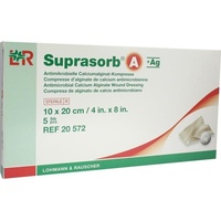 Lohmann & Rauscher Suprasorb A+Ag Antimikro Cal.-alginat Kompr.10x20
