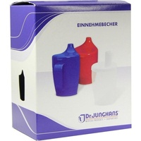 Dr. Junghans Einnehmebecher m. 2Griffe+2Deckel 4+12mm blau