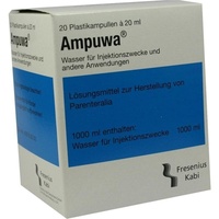 Fresenius Kabi Deutschland GmbH AMPUWA Plastikampullen Injektions-/Infusionslsg. 20X20 ml