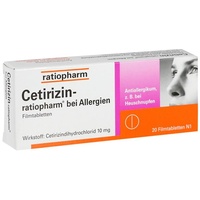 Ratiopharm CETIRIZIN-ratiopharm bei Allergien 10 mg Filmtabl. 20 St.