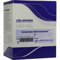 Dr. Junghans Einnehmebecher 2Griffe+Deckel 4mm blau