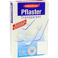 Axisis Pflaster transparent wasserfest 4 Größen 20 St