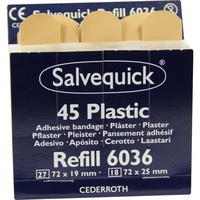 Salvequick Pflaster-Strips wasserfest Refill 6036 45 St.