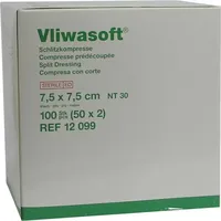 Lohmann & Rauscher Vliwasoft Schlitzkompresse 7.5X7.5cm 50x2 st