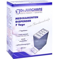 Dr. Junghans MEDIKAMENTENDISPENSER 7 Tage weiß transp m Blinden