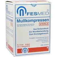 Fesmed Verbandmittel GmbH MULLKOMPRESSEN STERIL 5X5 ES 8F