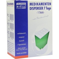 Dr. Junghans MEDIKAMENTENDISPENSER 7 Tage grün trans.Blind.