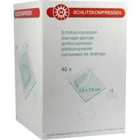 NOBAMED SCHLITZKOMPRESSE AUS MULL 7.5x7.5cm 12fach steril 40x2 st