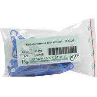 Brinkmann Katheterklemme blau unsteril 10 St.