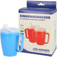 Dr. Junghans Einnehmebecher m.Griff u.Deckel 4mm blau
