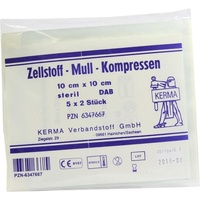 KERMA Verbandstoff GmbH ZELLSTOFF MULLKOMPRESSEN 10CMX10CM STERIL