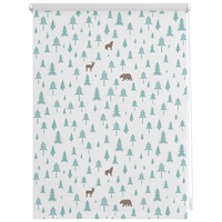 Lichtblick Rollo Klemmfix, ohne Bohren, blickdicht, Okko weiß türkis